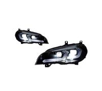 PANBJ Ricambi Auto compatibili con fari BMW X5 E70 2007-2013 Double L 2022 Style Sostituzione proiettore DRL Accessori Auto modificati(for 11-13 User)