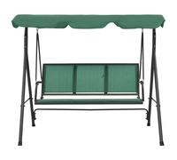 Panca a Dondolo da Giardino Verde 170 cm Textilene e Acciaio