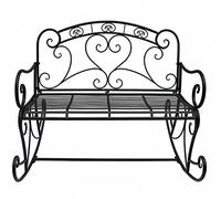Panca a dondolo in metallo, a 2 posti, 110 x 101 x 94 cm, per esterni, da giardino, a dondolo