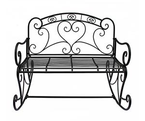 Panca a dondolo in metallo, a 2 posti, 110 x 101 x 94 cm, per esterni, da giardino, a dondolo