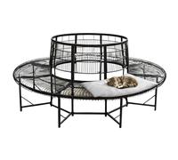 Panca ad albero rotonda resistente alle intemperie metallo D-200 cm 96723 pan...