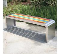 Panca all'aperto dell'acciaio inossidabile, disposizione dei posti a sedere durevole del giardino per parchi, piazze, strade e fermate degli autobus