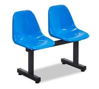 Panca all'aperto di plastica blu, sedie della sala d'attesa di 2-Seat, disposizione dei posti a sedere durevole di fila per l'aeroporto, la banca, l'ospedale, il salone, il campo da basket & la