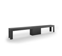 Panca allungabile Rachele 67,5(292)x35,6 cm, Nero Frassino