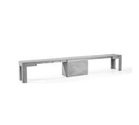 Panca allungabile X 67,5(292)x35,6 cm, Grigio Cemento