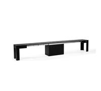 Panca allungabile X 67,5(292)x35,6 cm, Nero Cemento