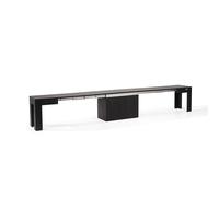 Panca allungabile X 67,5(292)x35,6 cm, Nero Frassino