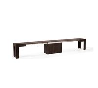 Panca allungabile X 67,5(292)x35,6 cm, Noce Scuro