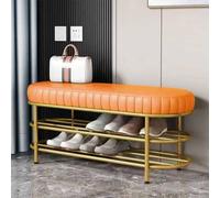 Panca angolare imbottita in velluto di lusso, multifunzionale per divano e scarpiera, per ingresso, camera da letto o guardaroba, design industriale elegante (60 x 37 x 43 cm)