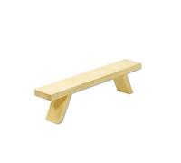 Panca arcuata in legno, colore naturale, 40 cm