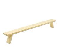 Panca arcuata in legno, colore naturale, 80 cm
