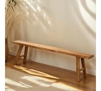 Panca artigianale in legno massello di olmo antico - rustico da pranzo fine del letto corridoio interno/esterno sgabello resistente finitura naturale perfetta per giardino e decorazione della casa