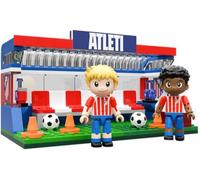 Panca Atlético de Madrid, 16 x 9 x 8 cm, set di costruzione ufficiale da 184 pezzi, include 2 personaggi giocatori e adesivi personalizzabili, ideale per bambini dai 7 anni in su Neko Brands