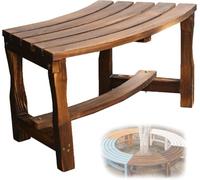 Panca Avvolgente For Alberi, Panca Curva Da Giardino In Legno For Esterni, Forma Resistente Alle Intemperie, Sgabello Rustico Estensibile All'infinito, Seduta Flessibile For Parchi,