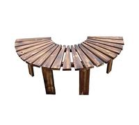 Panca Avvolgente For Albero, Seduta Curva In Legno Senza Schienale For Esterni, Sedia Semicircolare Resistente Alle Intemperie For Giardino, Prato, Patio, Cortile, Ingresso, Balcone, Portavasi