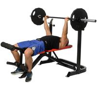 Panca bench inclusa di porta bilanciere, appoggio scott e leg extension