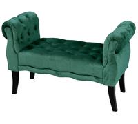 PANCA CLASSICA LEGNO VELLUTO VERDE CAMERA DA LETTO INGRESSO SALOTTO 1004061