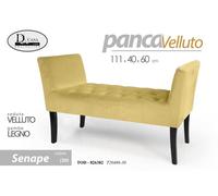 PANCA CLASSICA MODERNA VELLUTO SENAPE CAMERA DA LETTO INGRESSO SALOTTO 1114062