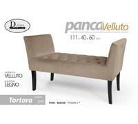 PANCA CLASSICA MODERNA VELLUTO TORTORA CAMERA LETTO INGRESSO SALOTTO 1114062