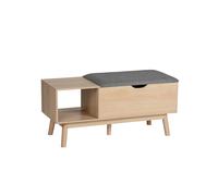 Panca Con Porta Oggetti In Mdf E Seduta Con Cuscino