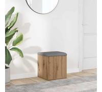 Panca con vano portaoggetti in rovere Artisan, 42 x 42 x 45 cm, in legno resistente all'umidità, comoda panca per corridoio e soggiorno, portata massima 110 kg