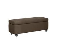 Panca Contenitore Con Coperchio Imbottito Cassapanca Seduta Pouf Poggiapiedi Baule Ottomana Panchetta Salvaspazio Soggiorno Corridoio Camera Da Letto Bagno(Dark brown,40x40x100cm)