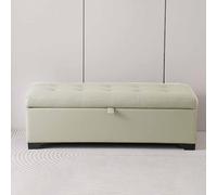 Panca Contenitore Con Coperchio Ribaltabile, Panca Portascarpe Con Cuscino E Scomparto Nascosto For Ingresso, Soggiorno, Camera Da Letto - 80x40x40 Cm(White)