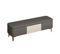 Panca Contenitore con Coperchio Ribaltabile per Corridoio Sgabello E Seduta Imbottita Panche da Letto con Gambe Dorate, Panca Porta Scarpe Lunga Cassapanca Porta Giocattoli(Dark Grey,100cm)