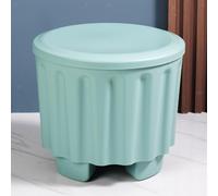 Panca contenitore con poggiapiedi, mobiletto per toeletta, per ingresso,