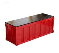Panca contenitore for esterni di grande capacità, resistente alle intemperie, for patio, con sedile, mobili impermeabili for il balcone del cortile e l'organizzazione dell'area della piscina(120cmRed)