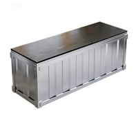 Panca contenitore for esterni di grande capacità, resistente alle intemperie, for patio, con sedile, mobili impermeabili for il balcone del cortile e l'organizzazione dell'area della piscina(120cm)