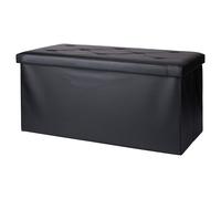 Panca contenitore multiuso nera 76x38x38 cm, Sibilla