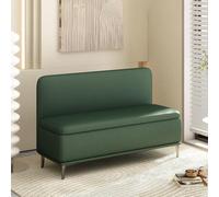 Panca contenitore per camera, Panca da fondo letto con cuscino in schiuma | Adatto per ingressi, camere da letto e soggiorni, con spazio contenitore nascosto e schienale(A,130cm/51.1in)