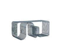 Panca CURVA L100 Blu Polvere