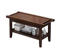 Panca da bagno in legno, antiscivolo, per saune, vasche da bagno e docce, pratico sgabello con maniglie, extra stabilità, ideale per un uso sicuro del bagno