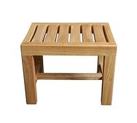 Panca da doccia in bambù per anziani, sgabello da bagno impermeabile, sedia da spa in legno antiscivolo, capacità 250 kg, sgabello per vasca da bagno, dimensioni: 42 x 28 x 43 cm, perfetto per la cura