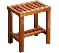 Panca da doccia in legno massello, antiscivolo e impermeabile, sgabello per bagno, soggiorno, camera da letto e giardino, migliora il comfort e lo stile, ideale per anziani e relax