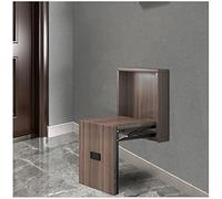 Panca da doccia pieghevole in teak da parete, sgabello sottile da ingresso, ultra sottile, cambio scarpe con cuscino invisibile panca da ingresso per soluzioni salvaspazio