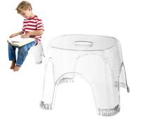 Panca da doccia trasparente - Sgabello antiscivolo trasparente per angolo o comodino, design spesso e stabile, sedile da doccia per piccoli bagni, poggiapiedi per rasatura, sgabello