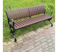 Panca da esterno con schienale, resistente alle intemperie, per parco, giardino, patio, portico, design durevole per uso esterno