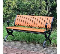 Panca da esterno con schienale, resistente alle intemperie, per parco, giardino, patio, portico, design durevole per uso esterno