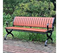 Panca da esterno con schienale, resistente alle intemperie, per parco, giardino, patio, portico, design durevole per uso esterno