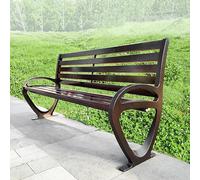 Panca da esterno con schienale, resistente alle intemperie, per tutte le condizioni atmosferiche, per parco, giardino, patio, portico