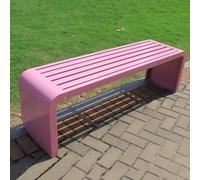 Panca da esterno con struttura in acciaio resistente, seduta in metallo di alta qualità per il massimo comfort in parchi e cortili, ideale per relax e tempo libero