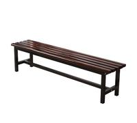 Panca da esterno gialla, 180 x 37 x 45 cm, in metallo e legno, per giardino, terrazza e piccoli spazi, elegante e resistente, senza schienale, perfetta per il relax
