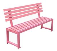 Panca da esterno in acciaio con schienale per mobili da giardino da patio, posti a sedere per 2 persone per portico, ingresso, interno, terrazza e cortile