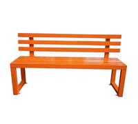 Panca da esterno in acciaio con schienale per mobili da giardino da patio, posti a sedere per 2 persone per portico, ingresso, interno, terrazza e cortile