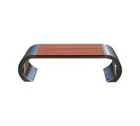 Panca da esterno, in acciaio inox 304, design a doghe, resistente alle intemperie, per 2-6 persone, ideale per giardino, veranda, cortile, centro commerciale, parco comunitario