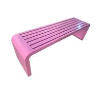 Panca da esterno in acciaio saldato senza cuciture, zincata lucida per una maggiore durata, finitura liscia per il massimo comfort, ideale per veranda, prato, decorazione da giardino