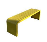 Panca da esterno in acciaio saldato senza cuciture, zincata lucida per una maggiore durata, finitura liscia per il massimo comfort, ideale per veranda, prato, decorazione da giardino